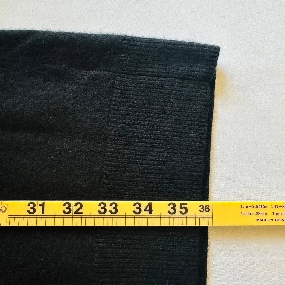 Everlane Cashmere V Neck Long Sleeve Sweater Dress‎ Women XS Black Minimalist
